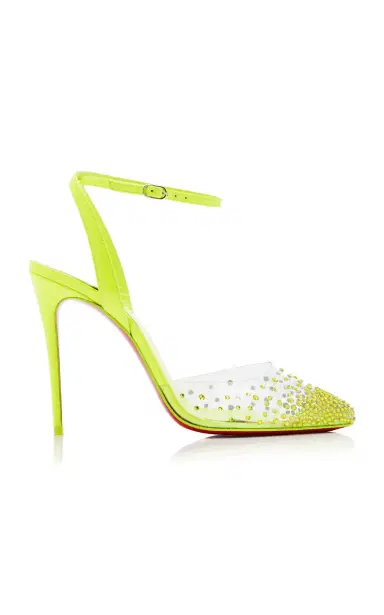 Christian Louboutin Spikaqueen 100mm Leather and PVC Pumps | Thumbnail 1 Christian Louboutin Spikaqueen 100mm Leather and PVC Pumps | Thumbnail 1