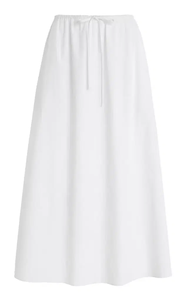 Matteau Drawcord Organic Cotton Maxi Drawstring Skirt