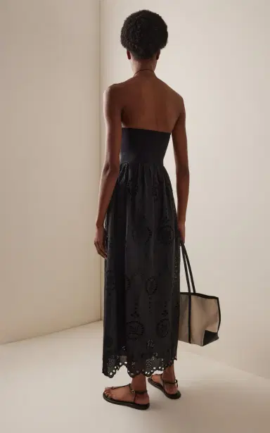 Matteau Knit and Broderie Anglaise Cotton Midi Dress | Thumbnail 8 Matteau Knit and Broderie Anglaise Cotton Midi Dress | Thumbnail 8