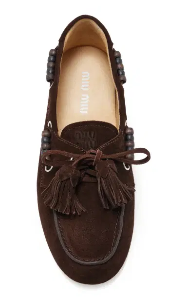 Miu Miu Tasseled Suede Loafers | Thumbnail 5 Miu Miu Tasseled Suede Loafers | Thumbnail 5