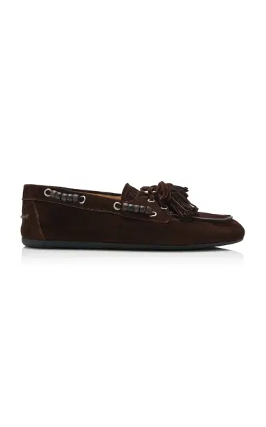 Miu Miu Tasseled Suede Loafers | Thumbnail 1 Miu Miu Tasseled Suede Loafers | Thumbnail 1