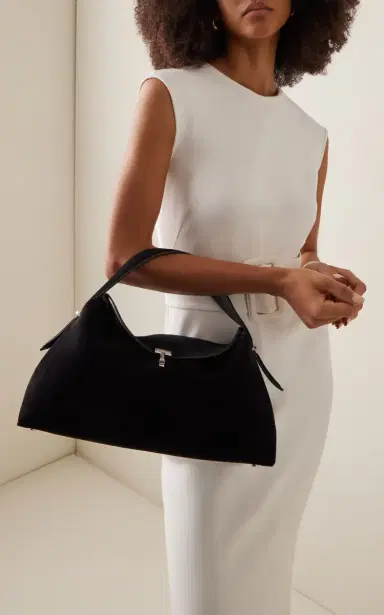 TOTEME T-Lock Suede Top Handle Bag | Thumbnail 2