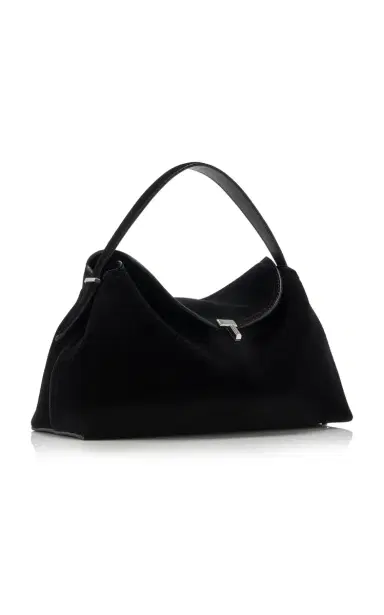 TOTEME T-Lock Suede Top Handle Bag | Thumbnail 4