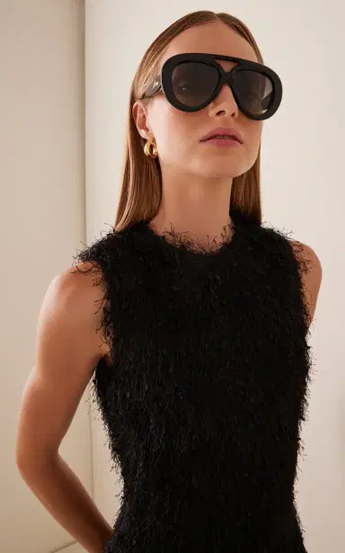 Loewe Curvy Oversized Aviator-Frame Acetate Sunglasses | Thumbnail 2 Loewe Curvy Oversized Aviator-Frame Acetate Sunglasses | Thumbnail 2