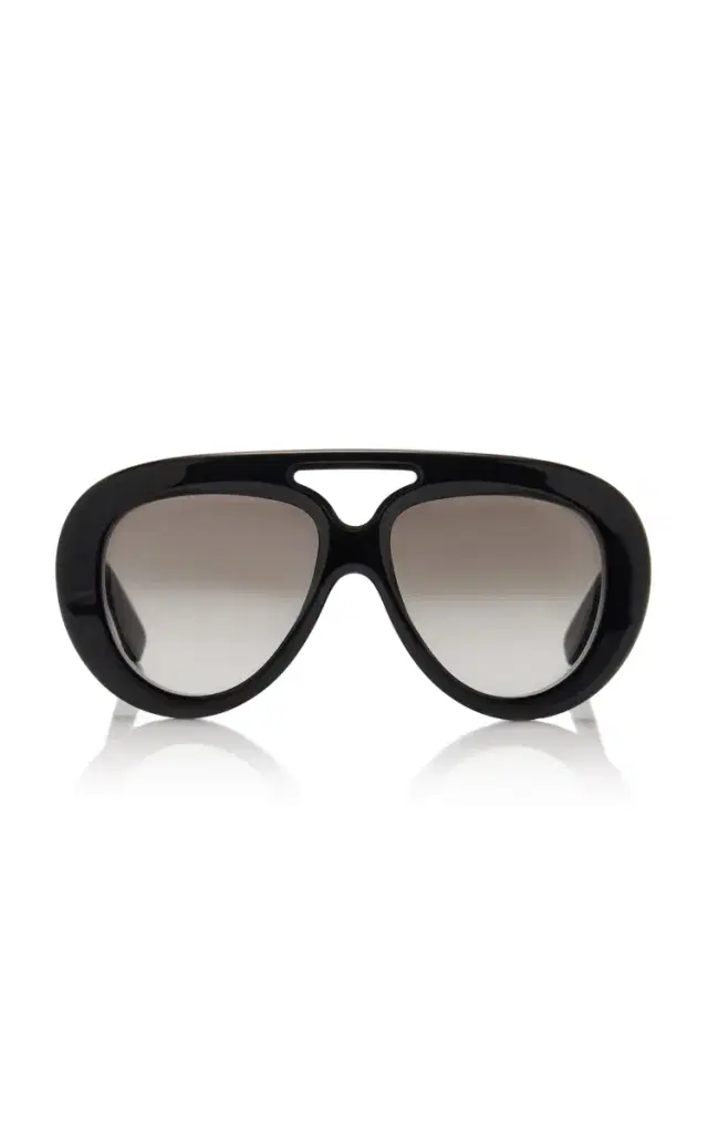 Loewe Curvy Oversized Aviator-Frame Acetate Sunglasses