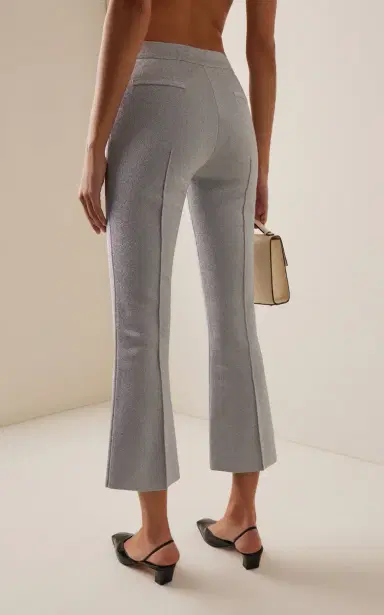 HIGH SPORT Exclusive Kick Metallic Cotton Knit Cropped Flared Pants | Thumbnail 4 HIGH SPORT Exclusive Kick Metallic Cotton Knit Cropped Flared Pants | Thumbnail 4