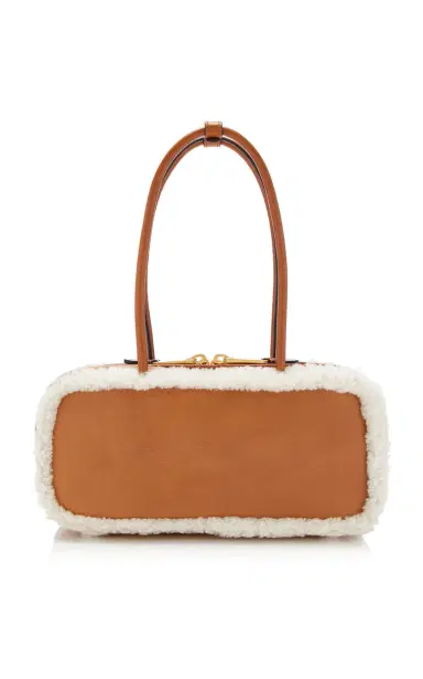 Miu Miu Arcadie Shearling-Trimmed Nubuck Bag | Thumbnail 4