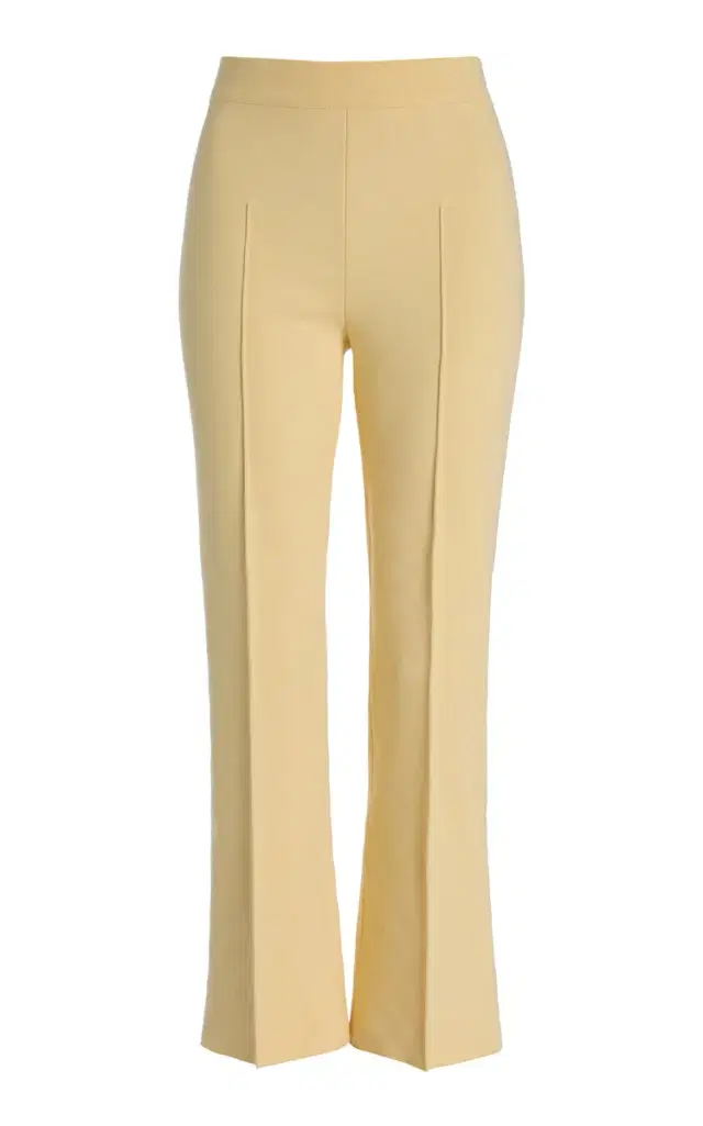 High Sport Kick Stretch-Cotton Knit Cropped Pants