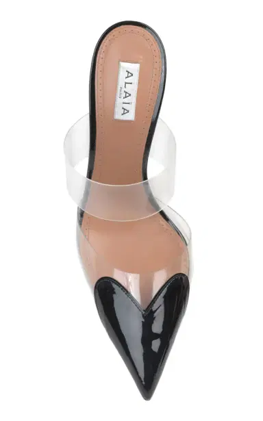 Alaïa Le Cœur PVC; Leather Mules | Thumbnail 3 Alaïa Le Cœur PVC; Leather Mules | Thumbnail 3