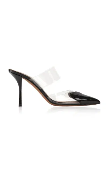 Alaïa Le Cœur PVC; Leather Mules | Thumbnail 1 Alaïa Le Cœur PVC; Leather Mules | Thumbnail 1