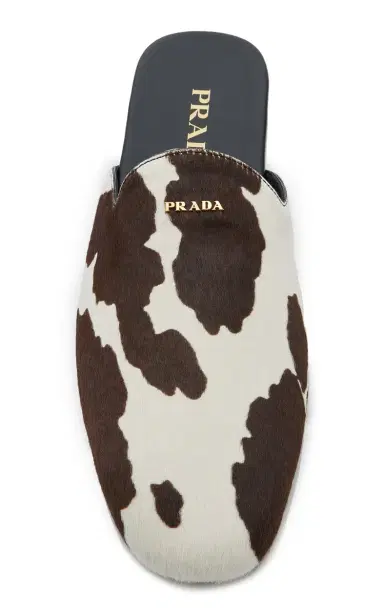 Prada Printed Pony Hair Mules | Thumbnail 3 Prada Printed Pony Hair Mules | Thumbnail 3