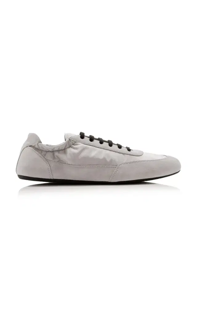 Prada Collapse Suede-Trimmed Re-Nylon Sneakers
