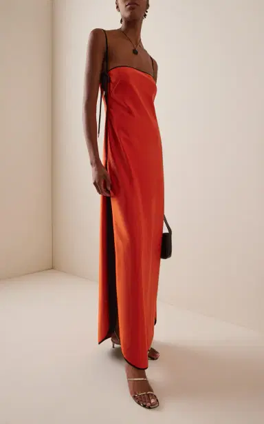Temily Exclusive Summer Bones Signature Stretch-Satin Maxi Dress | Thumbnail 2