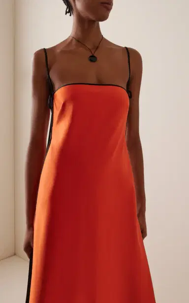 Temily Exclusive Summer Bones Signature Stretch-Satin Maxi Dress | Thumbnail 3