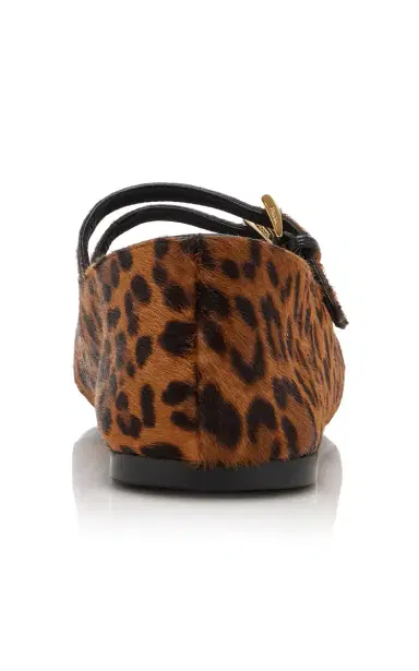 Prada Leopard-Print Pony Hair Mary Jane Ballet Flats | Thumbnail 5 Prada Leopard-Print Pony Hair Mary Jane Ballet Flats | Thumbnail 5