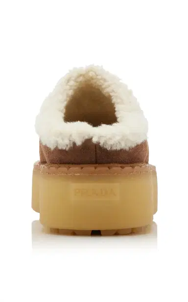 Prada Shearling Platform Mules | Thumbnail 4 Prada Shearling Platform Mules | Thumbnail 4