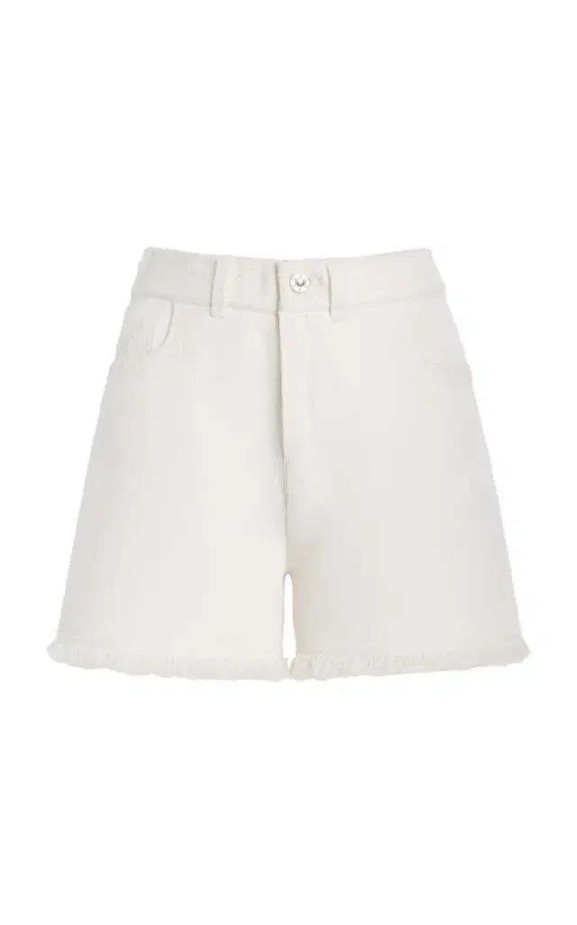 Barrie Distressed Denim-Like Cashmere Shorts
