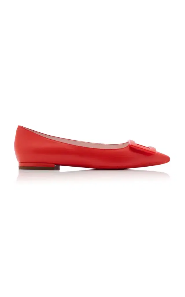 Roger Vivier Gommettine Leather Flats