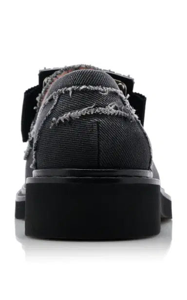 Roger Vivier Viv Rangers Crystal-Embellished Denim Loafers | Thumbnail 4 Roger Vivier Viv Rangers Crystal-Embellished Denim Loafers | Thumbnail 4