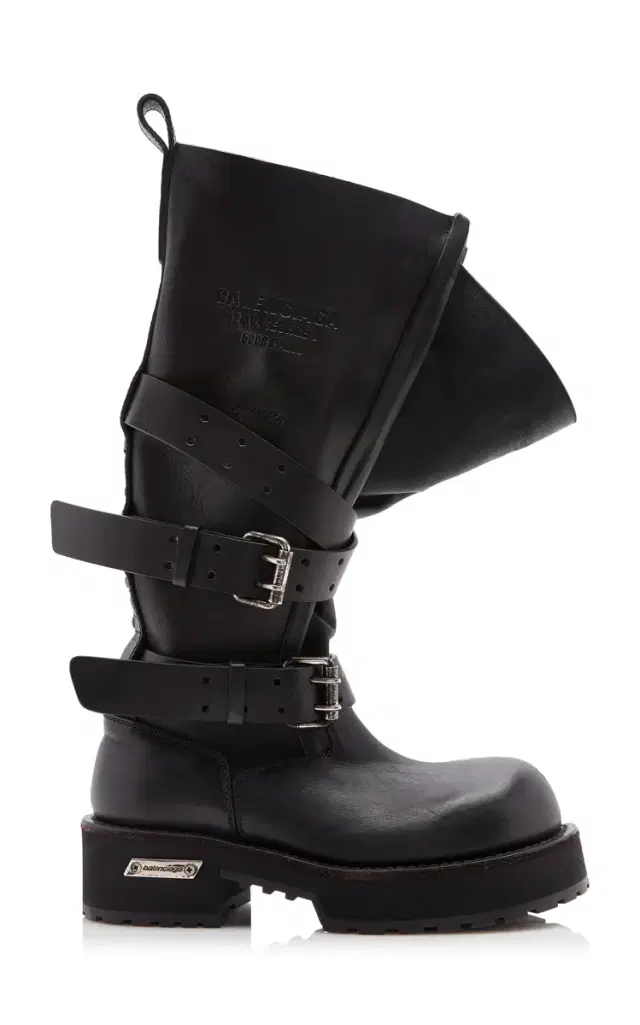 Venom Leather Platform Knee Boots