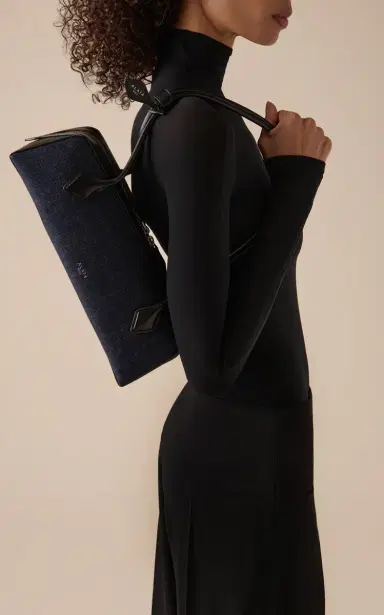Alaïa Le Teckel Medium Denim Shoulder Bag | Thumbnail 2