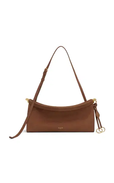 Alaïa Le Click Medium Suede E/W Shoulder Bag | Thumbnail 6 Alaïa Le Click Medium Suede E/W Shoulder Bag | Thumbnail 6