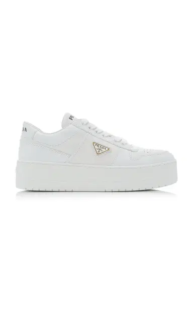 Prada Downtown Platform Leather Sneakers | Thumbnail 1 Prada Downtown Platform Leather Sneakers | Thumbnail 1