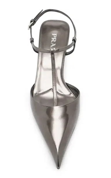 Prada Metallic Leather Pumps | Thumbnail 3