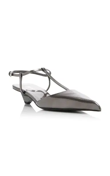 Prada Metallic Leather Pumps | Thumbnail 4
