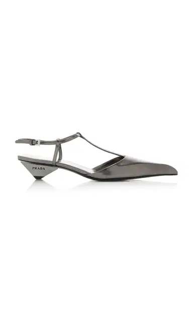 Prada Metallic Leather Pumps | Thumbnail 1