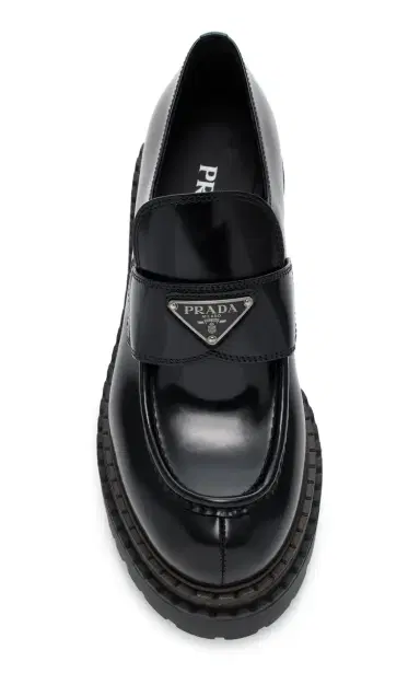 Prada Double Chocolate Leather Loafers | Thumbnail 3 Prada Double Chocolate Leather Loafers | Thumbnail 3