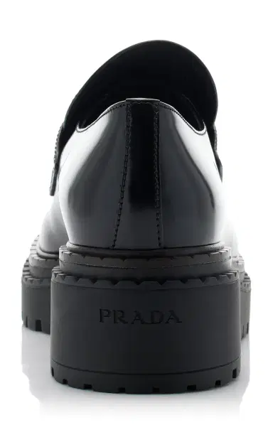 Prada Double Chocolate Leather Loafers | Thumbnail 4 Prada Double Chocolate Leather Loafers | Thumbnail 4