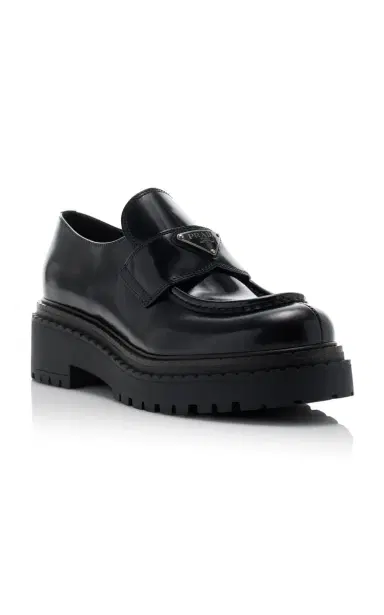 Prada Double Chocolate Leather Loafers | Thumbnail 5 Prada Double Chocolate Leather Loafers | Thumbnail 5