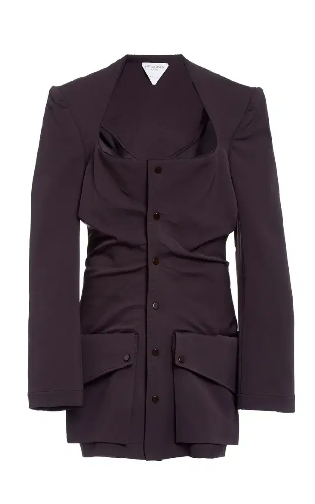 Bottega Veneta Gathered Gabardine Blazer