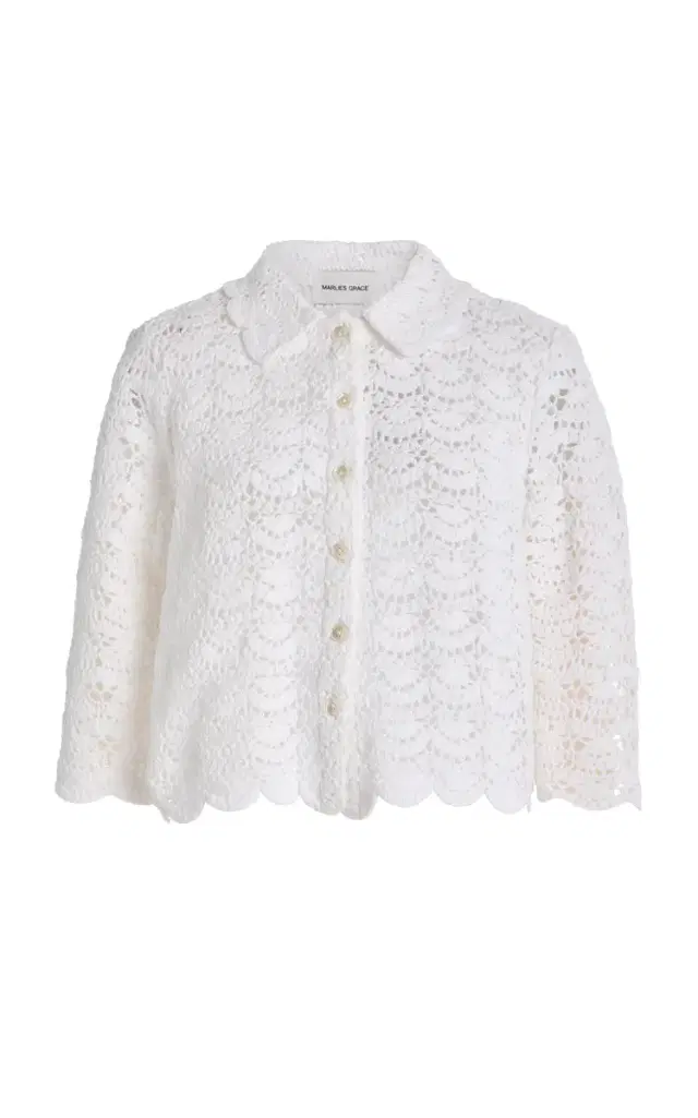 Marlies Grace Exclusive Rosamund Crocheted Cotton Jacket