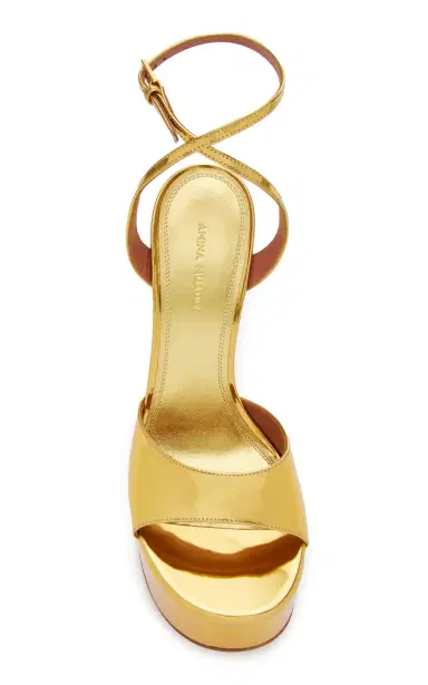 Amina Muaddi Aya Platform Leather Sandals | Thumbnail 3 Amina Muaddi Aya Platform Leather Sandals | Thumbnail 3