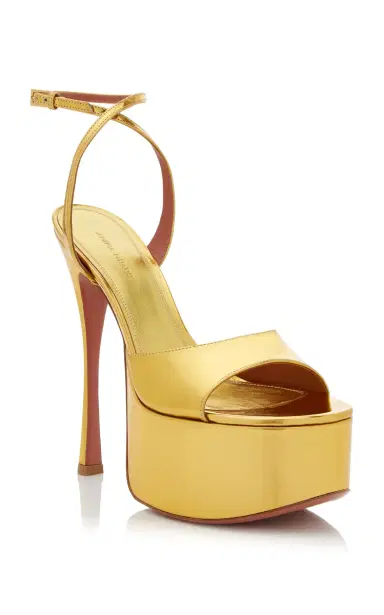Amina Muaddi Aya Platform Leather Sandals | Thumbnail 4 Amina Muaddi Aya Platform Leather Sandals | Thumbnail 4