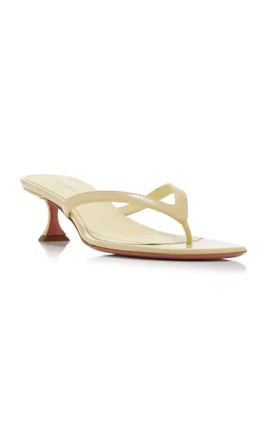 Amina Muaddi Juliette Patent Leather Sandals | Thumbnail 4