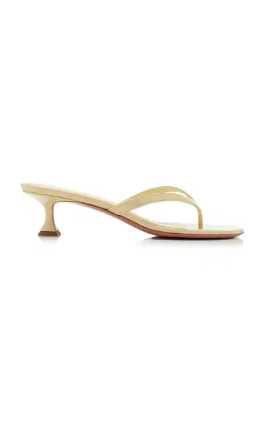Amina Muaddi Juliette Patent Leather Sandals | Thumbnail 1