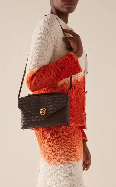 Bottega Veneta Knot-Lock Intecciato Leather Clutch | Thumbnail 2 Bottega Veneta Knot-Lock Intecciato Leather Clutch | Thumbnail 2