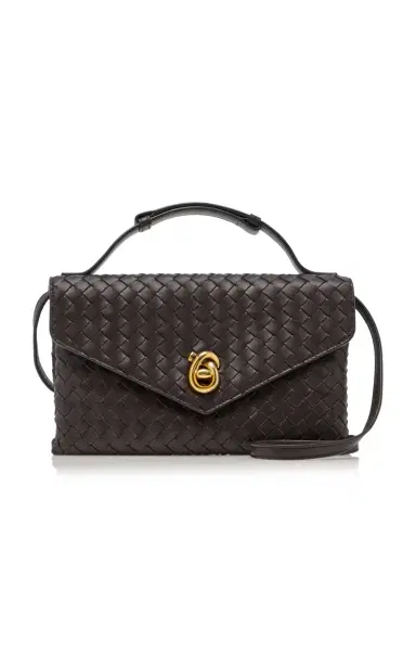Bottega Veneta Knot-Lock Intecciato Leather Clutch | Thumbnail 1 Bottega Veneta Knot-Lock Intecciato Leather Clutch | Thumbnail 1