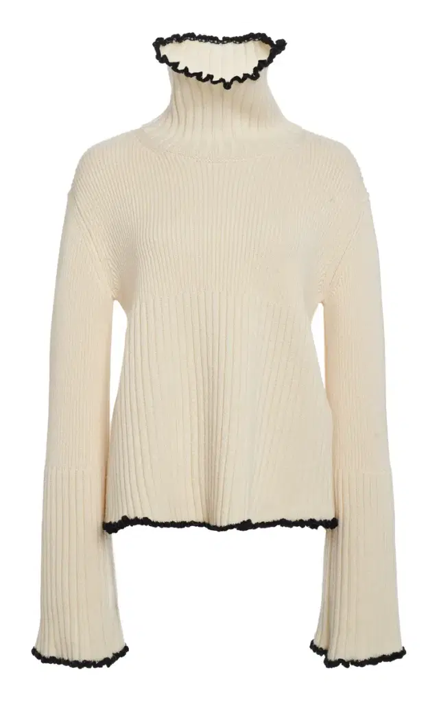 Jil Sander Ribbed-Knit Wool-Blend Sweater