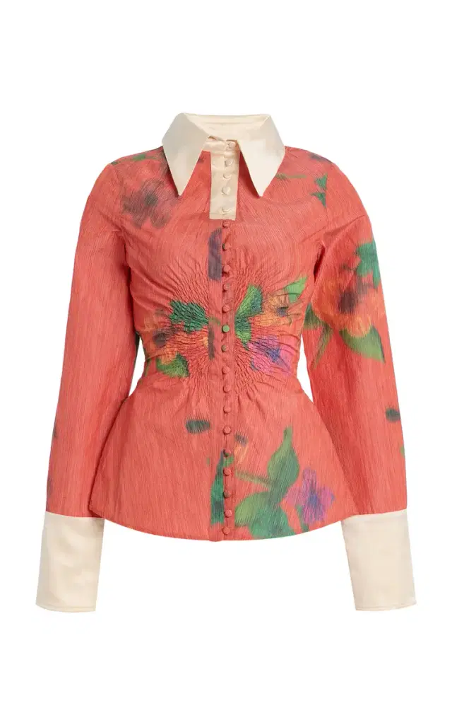 S.S.DALEY Eva Floral Cotton-Ripstop Circle Shirt