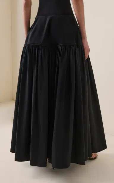 Alaïa Bell Cotton Poplin Maxi Skirt | Thumbnail 4