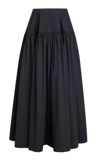 Alaïa Bell Cotton Poplin Maxi Skirt | Thumbnail 5