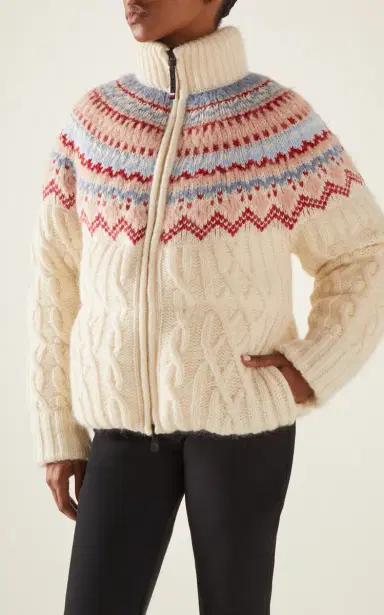 Moncler Grenoble Knit Wool-Mohair Down Jacket | Thumbnail 2
