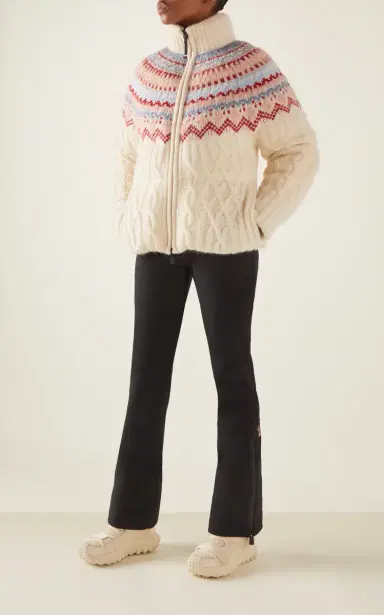 Moncler Grenoble Knit Wool-Mohair Down Jacket | Thumbnail 3
