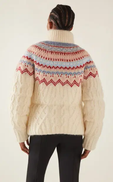 Moncler Grenoble Knit Wool-Mohair Down Jacket | Thumbnail 4