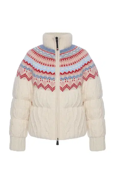 Moncler Grenoble Knit Wool-Mohair Down Jacket | Thumbnail 1