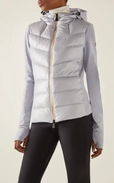 Moncler Grenoble Down-Paneled Fleece Cardigan - Blue | Thumbnail 6